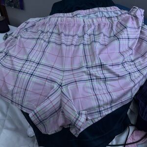 Plaid Pink Women's Pajama Shorts